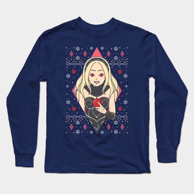 Gravity Queen Christmas Ugly Sweater Long Sleeve T-Shirt by Alundrart